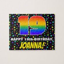 19. Geburtstag — Spaß, farbenfrohe Sternenweltenmu