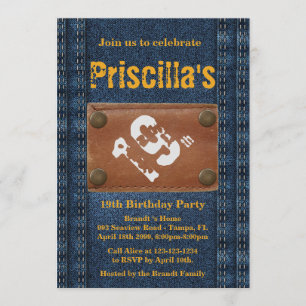 19. Geburtstags-Party-Frau, irgendein Alter, Einladung