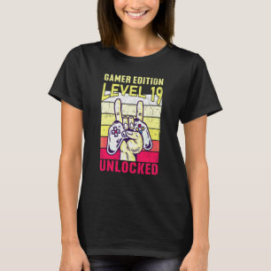 19. Geburtstags-Videospieler-Edition Level 19 frei T-Shirt