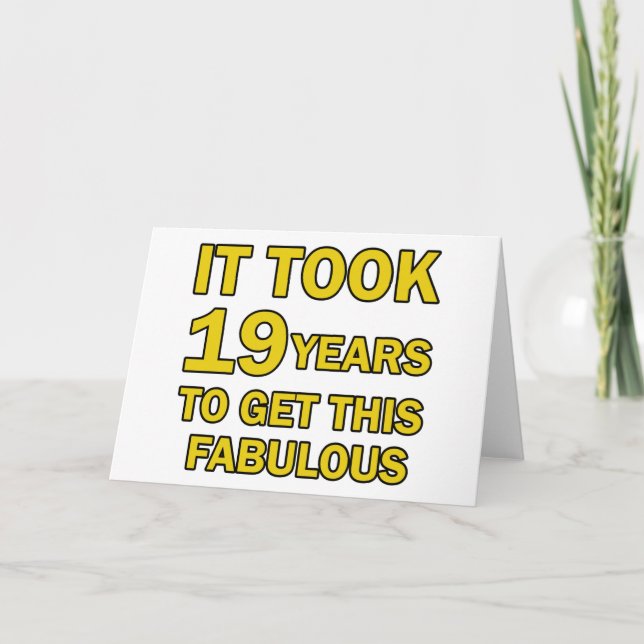 19 Geburtstagsdesign Karte (Vorderseite)