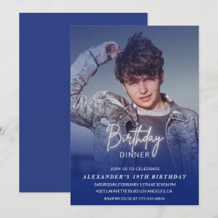 19. Geburtstagseinladung Geburtstagsessen Foto Män Einladung