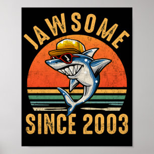 19. Geburtstagshai 19 Jahre alter Jawsome Seit 200 Poster