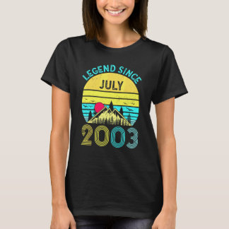19. Geburtstagslegende seit Juli 2003 Vintage 19 J T-Shirt