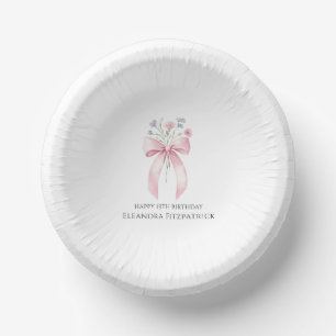 19. Geburtstagspartei Custom Bow Wildblume Pappteller