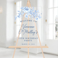 19. Geburtstagsparty Begrüßung Blaue Rose Bläserne