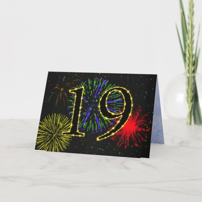 19. Geburtstagsparty Einladung (Vorderseite)