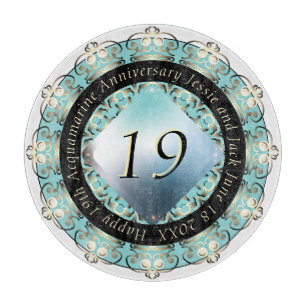 19. Hochzeit Acquamarine Schneidebrett