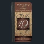 19. Hochzeitstag Dunkle Bronze iPhone 8/7 Geldbeutel-Hülle<br><div class="desc">Dieses Design besteht aus meiner Rose Herzgrafik zusammen mit Ihrem Jubiläumsjahr und "Bronze" in kalligrafischem Schriftart als Gestaltungselement. Ich kann Ihnen bei jedem neuen Design oder jeder Anpassung,  die Sie wünschen,  helfen,  einfach mich und ich komme gleich zurück!</div>