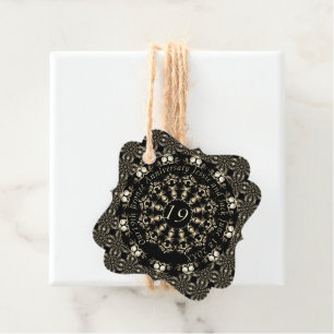 19. Hochzeitstag Mandala Medallion Text Geschenkanhänger