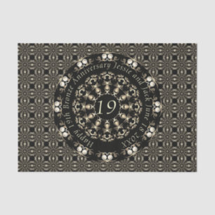 19. Hochzeitstag Mandala Medallion Text Seidenpapier