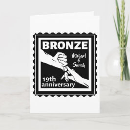 19. Hochzeitstag mit Händen Karte