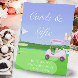 19. Hole Brautparty Golf Cards & Gifts Sockelschild