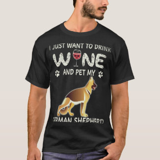 19 Ich will einfach nur Wein trinken und meinen de T-Shirt