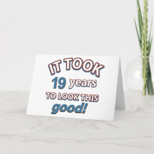 19. Jahr Geburtstagsdesigns Karte