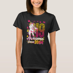 19 Jahre alt geblümte Einhorngeschenke 19. Geburts T-Shirt
