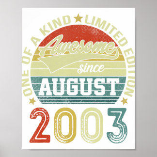 19 Jahre alt Geburtstag Phantastisch seit August 2 Poster