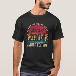19 Jahre alt Januar 2004 19. Geburtstag T-Shirt