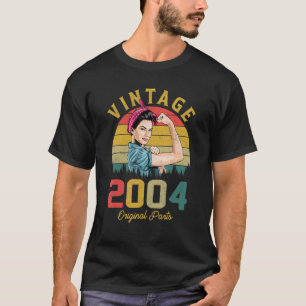 19 Jahre alt Vintag 2004 19. Geburtstag für Frauen T-Shirt