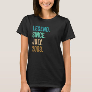 19 Jahre alte Legende seit Juli 2003 19. Geburtsta T-Shirt