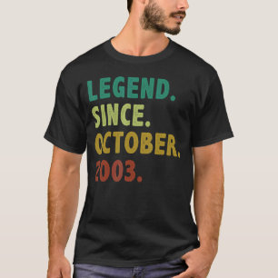 19 Jahre alte Legende seit Oktober 2003 19. Geburt T-Shirt