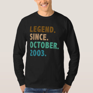 19 Jahre alte Legende seit Oktober 2003 19. Geburt T-Shirt