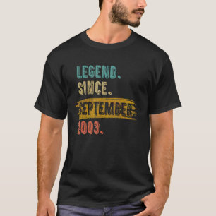 19 Jahre alte Legende seit September 2003 19. Bir T-Shirt