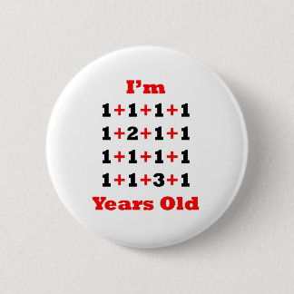 19 Jahre alte Schwarz-Rot- Button