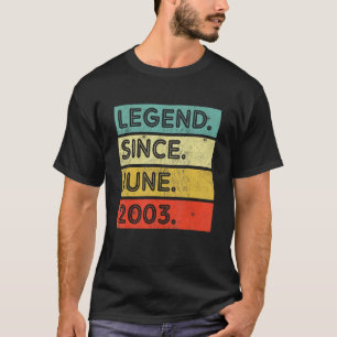 19 Jahre alte Vintage Legende seit Juni 2003 19. B T-Shirt