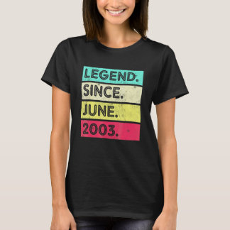 19 Jahre alte Vintage-Legende seit Juni 2003 19. G T-Shirt