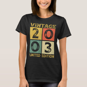 19 Jahre alter Retro 2003 19. Geburtstag T-Shirt
