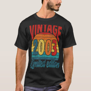 19 Jahre alter Tag Vintag 2003 19. Geburtstag T-Shirt