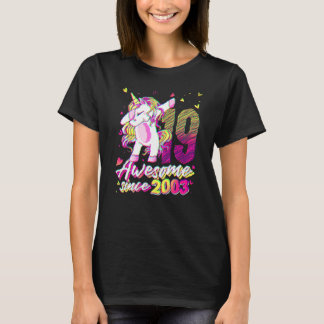 19 Jahre altes Einhorn Dabbing 19. Geburtstag Einh T-Shirt