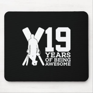 19 Jahre Awesome Cricket 19. Geburtstag  Mousepad