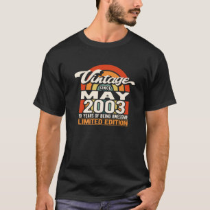 19 Jahre Awesome Sein Geboren im Mai 2003 Retro 19 T-Shirt