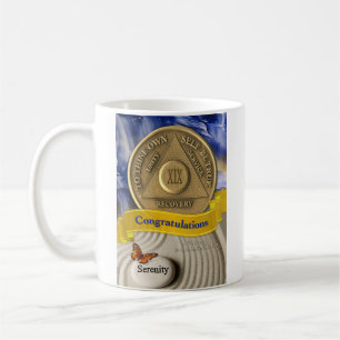 19 Jahre INDIVIDUELLE NAME OM Jubiläum Serenity Kaffeetasse