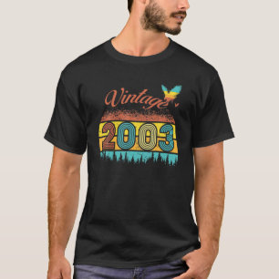 19 Jahre Männer Frauen Vintag Retro 2003 19. Gebur T-Shirt