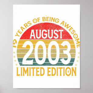 19 Jahre Phantastisch seit August 2003 19. Geburts Poster