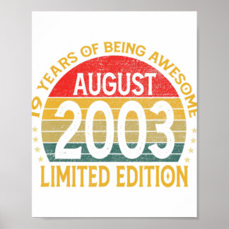 19 Jahre Phantastisch seit August 2003 19. Geburts Poster