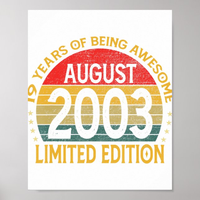 19 Jahre Phantastisch seit August 2003 19. Geburts Poster (Vorne)