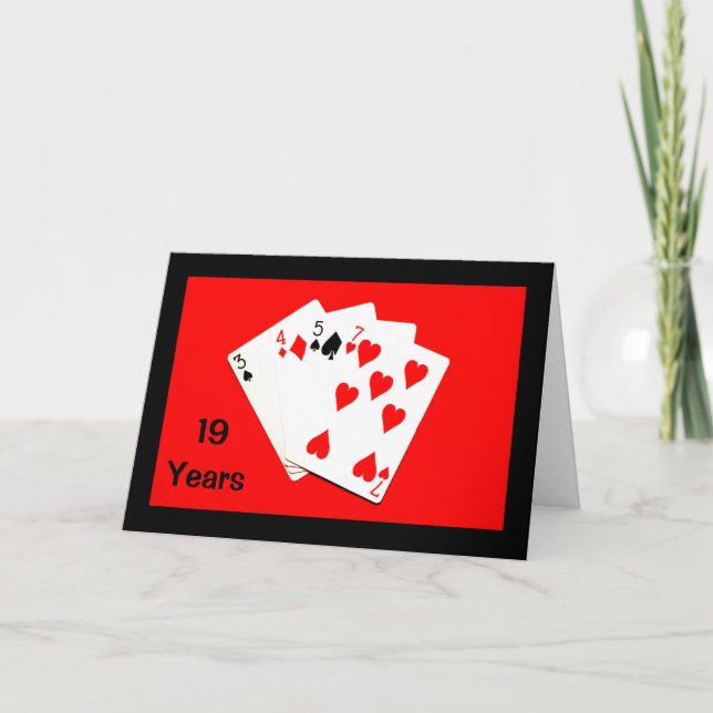 19 Jahre sind ein großer Deal! Jubiläumskarte Karte (Vorderseite)