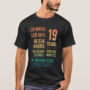 19 Jahre verheiratet Lustiger 19. Hochzeitstag T-Shirt