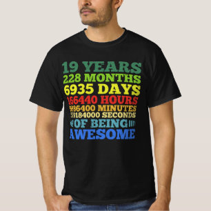 19 Jahre Vintag 19. Geburtstag 228 Monate T-Shirt
