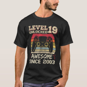 19-jähriger Gamer-Mann Geburtstag 19 Level entsper T-Shirt