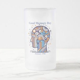 19. Januar - Tag der guten Erinnerung Mattglas Bierglas