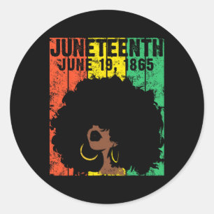 19. Juni 1865 Ancestors African American Runder Aufkleber