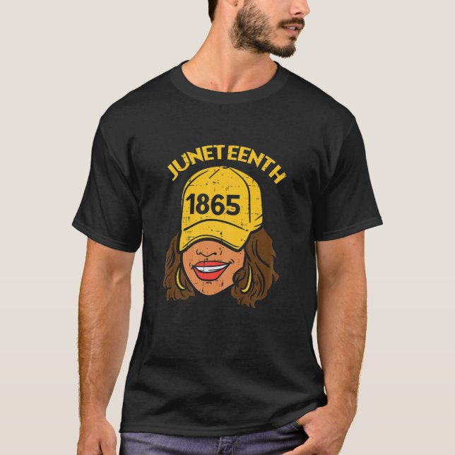 19. Juni 1865 Frauen schwarzer Pride Af T-Shirt (Vorderseite)