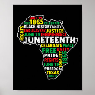19. Juni 1865 Freedom African Black He Poster