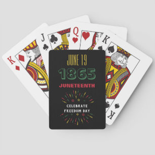 19. Juni 1865 Juneteenth Black History Feuerwerk Spielkarten