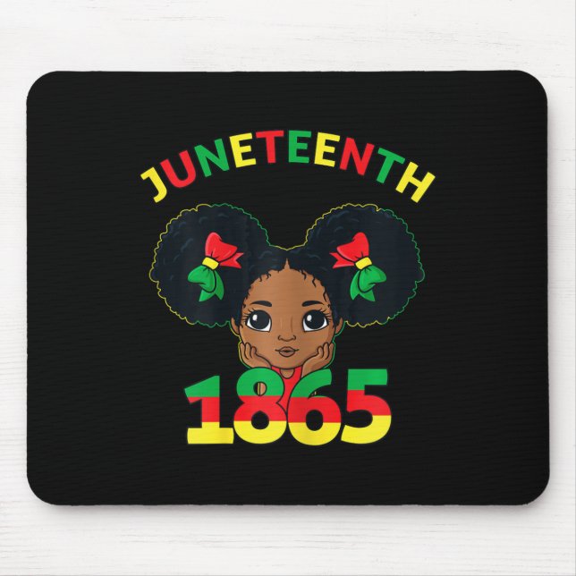 19. Juni 1865 Niedliche braune Hautmädchen Mousepad (Vorne)