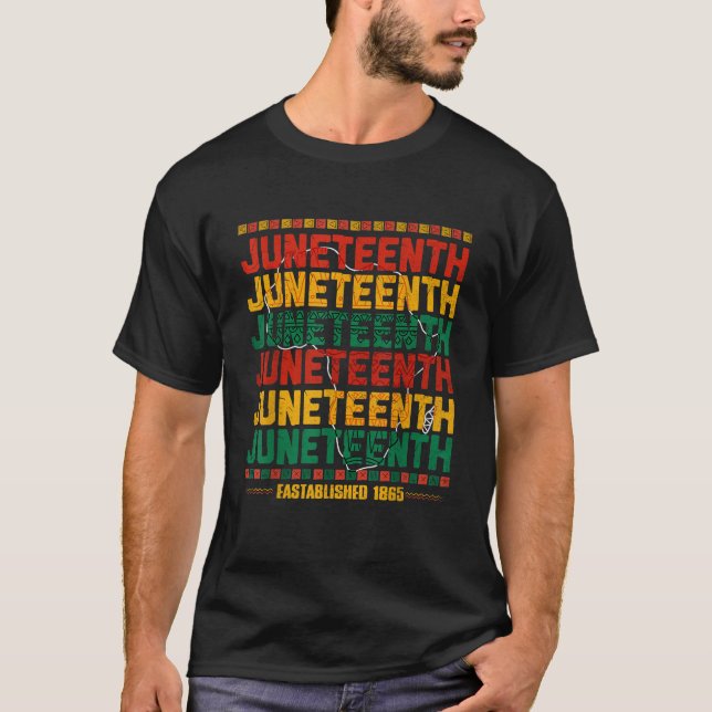 19. Juni 1865 Schwarze Geschichte Afrika Amerika T-Shirt (Vorderseite)